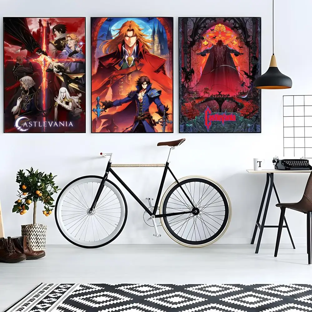 Animation Games C-Castlevania Poster Sticky Poster Paper Sticker DIY Room Bar Cafe Wall Decor Gift