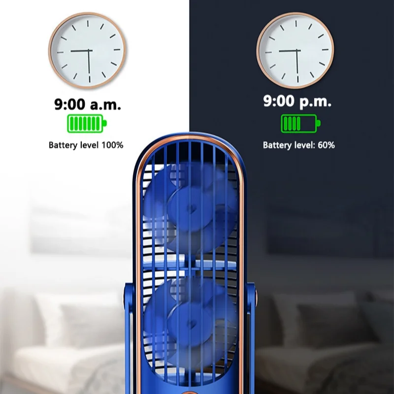 Xiaomi Rechargeable Desk Fan Portable Cooling Electric Fan Small Personal Cooling Fan Quiet Table Fan for Home Office Bedroom