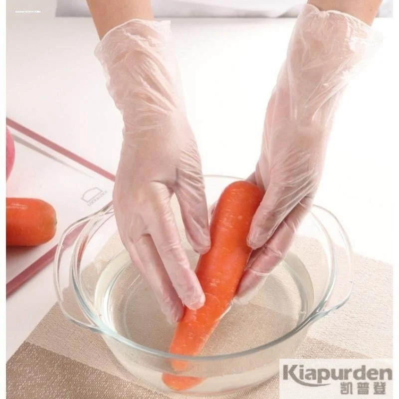 Thickened Food Grade PVC Disposable Gloves Waterproof Oil Resistant Kitchen Dishwashing Durability Household Chores Gloves
