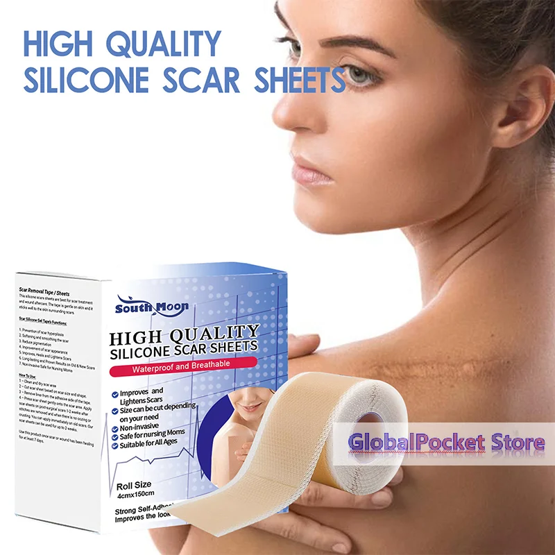 [TG823]Silicone Scar Sheets Clear Scars Tape Strip Invisible Silicone Self-Adhesive Patches For C-Section Surgery Keloid Burn