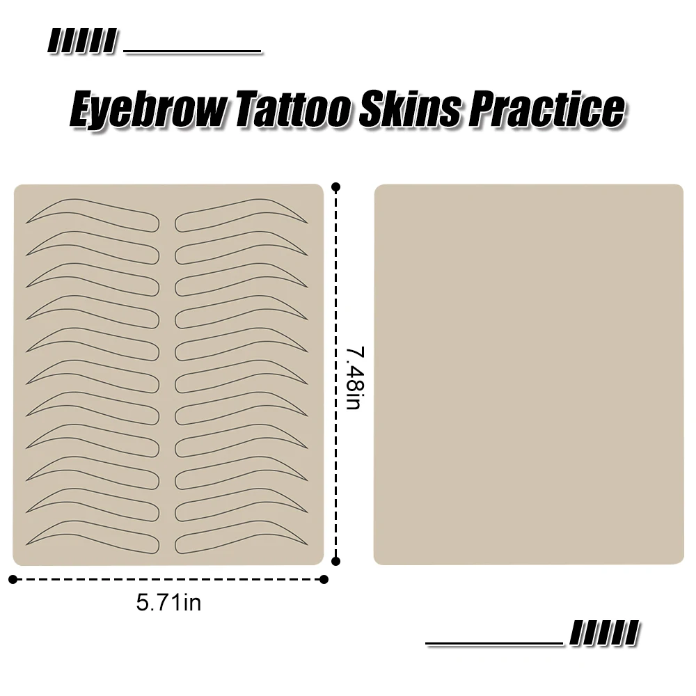 10pcs Tattoo Skin Eyebrow Tattoo Practice Skin Microblading Tattoo Skin Practice Leather Makeup Eyebrow Tattoo Supplies