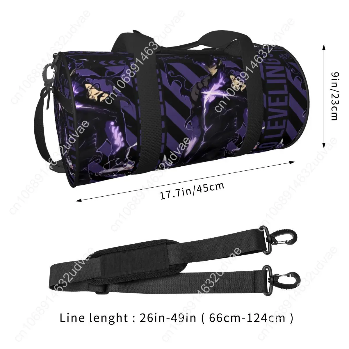 Hot Anime Sung Jin Woo Sports Bags Solos L-Levelings Training Gym Bag with Shoes Novelty Handbags Men Women Outdoor Fitness Bag