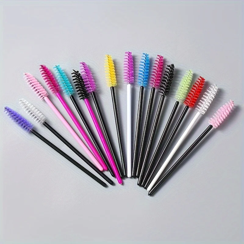 50-Piece Disposable Eyelash Brushes with Crystal Handle 3