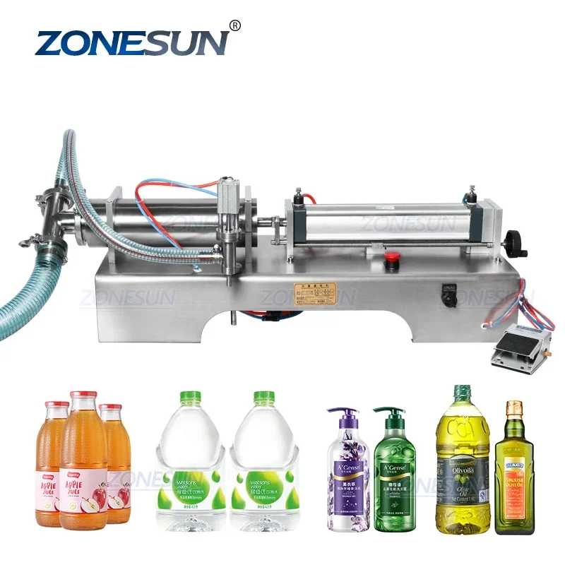 ZONESUN Fully Pneumatic Kerosene Sprays Bottle Alcohol Hand Sanitizer Gel Flammable Liquid Soap Bottle Dispenser Filling Machine