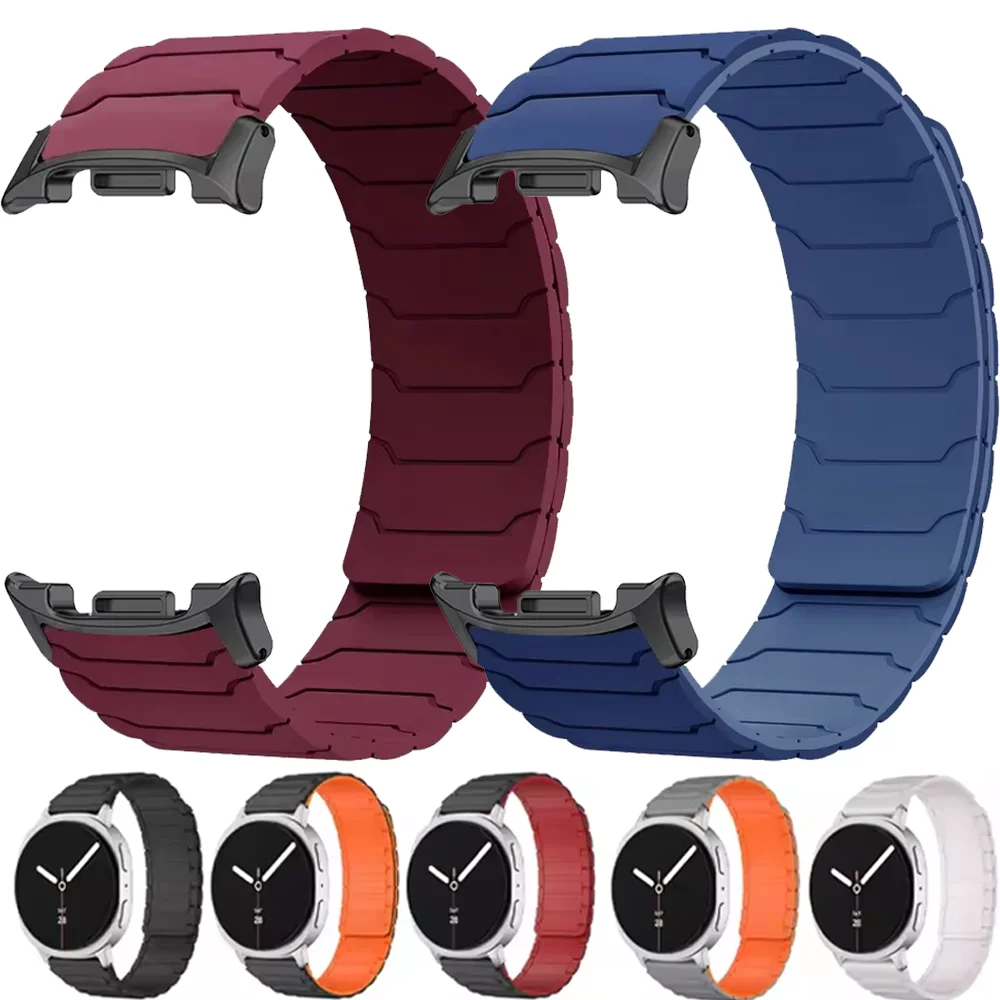 حزام سيليكون ناعم لساعة سامسونج جالاكسي 8 الكلاسيكية 46 مللي متر 8 40 مللي متر 44 مللي متر سوار مغناطيسي باند جالاكسي ساعة الترا 2025 47 مللي متر حزام #1