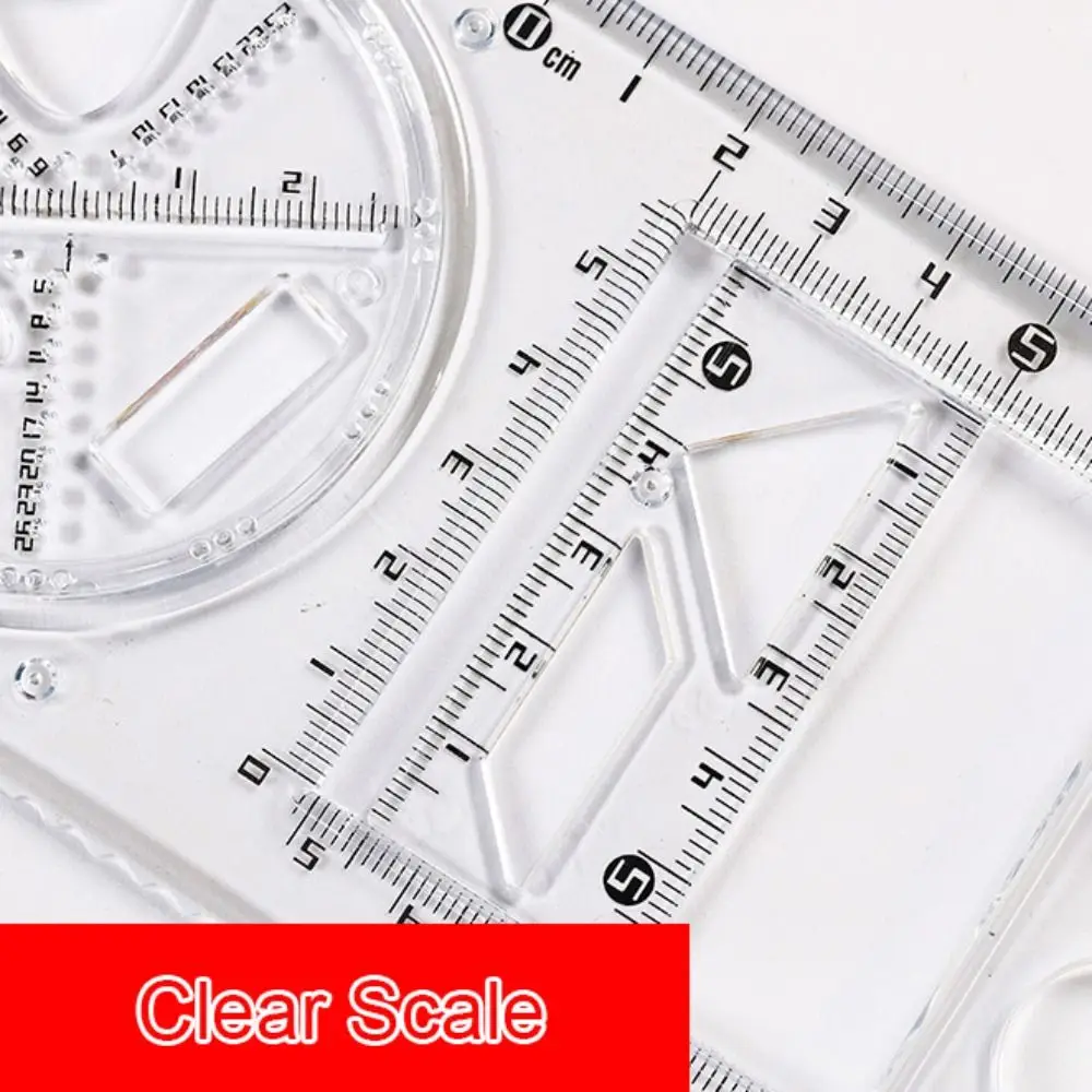 Rotary New Students Geometric Drawing Gift Ruler Mathematics Function Ruler Protractor Learning Measuring Tool