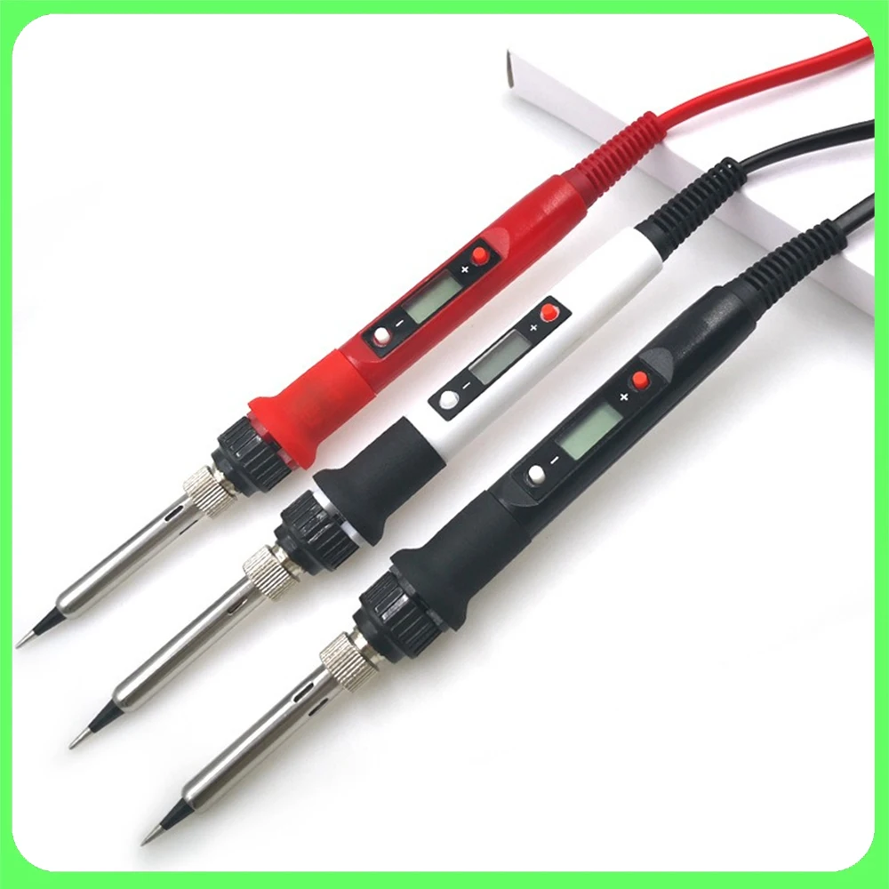 

80W Electric Soldering Iron Adjustable Temperature Lcd Solder Welding Tools Internal Ceramic Heat Digital Display Soldering Tips