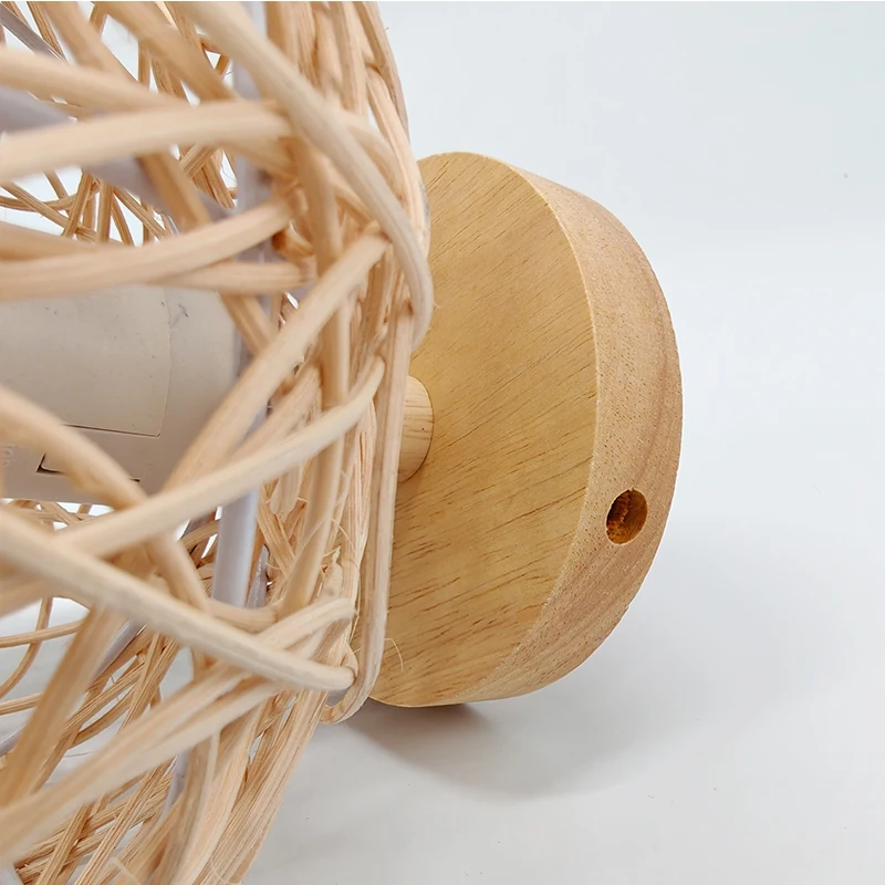 الحديثة الإبداعية الروطان الخيزران تجهيزات ضوء السقف اليد محبوك فلوش جبل E27 للداخلية ديكور جدران غرفة المنزل #4