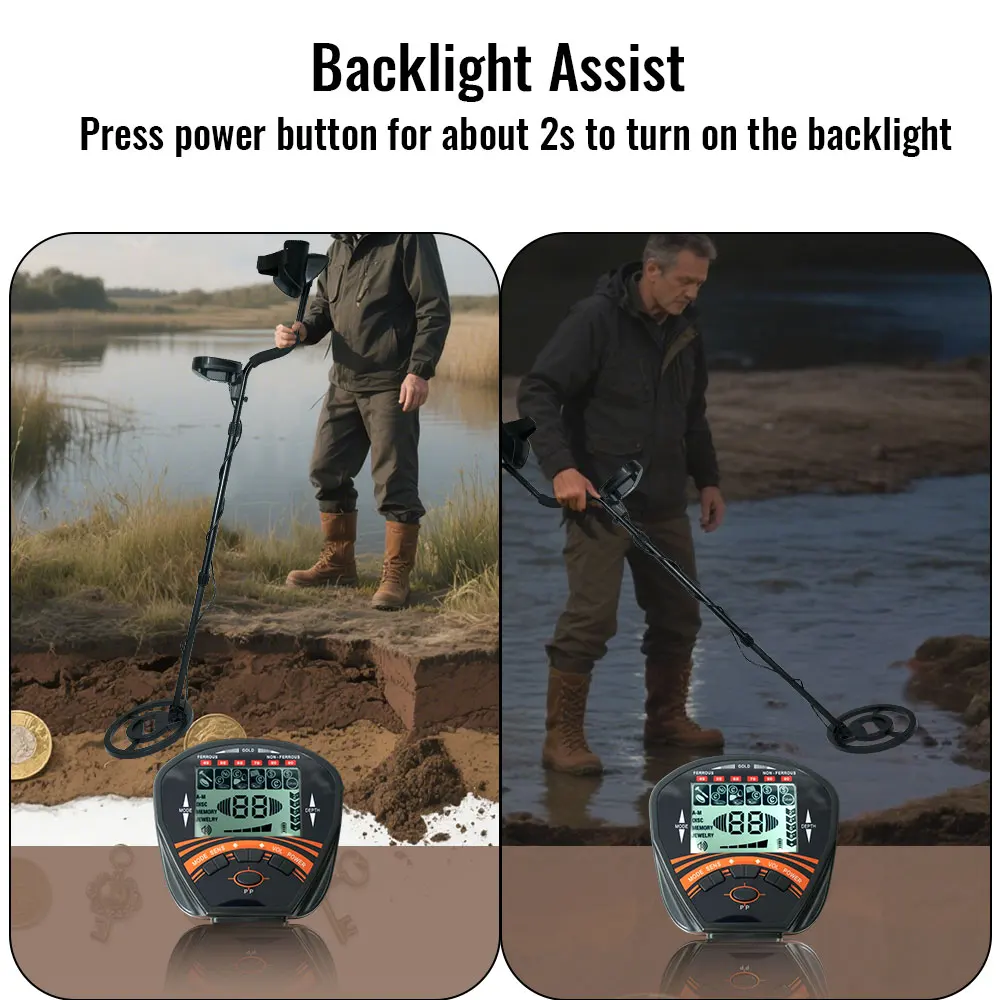 MD810 Underground Metal Detector Underground Professional Depth Search Finder Gold Detector Treasure Detecting Pinpointer
