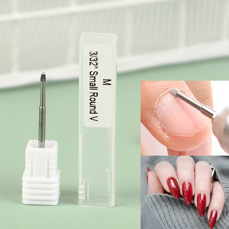 Manicure Tools Tungsten Carbide Safety Nail Drill Bit 3/32 Inch for Electric Nail File Machine Cuticle Remover