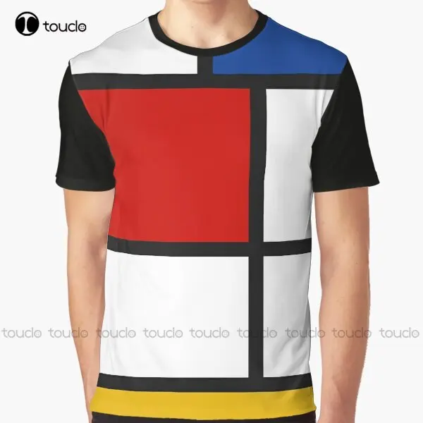 De Stijl #1 (Mondrian Inspired)  Graphic T-Shirt Digital Printing Tee Shirts Streetwear Xxs-5Xl New Popular Unisex