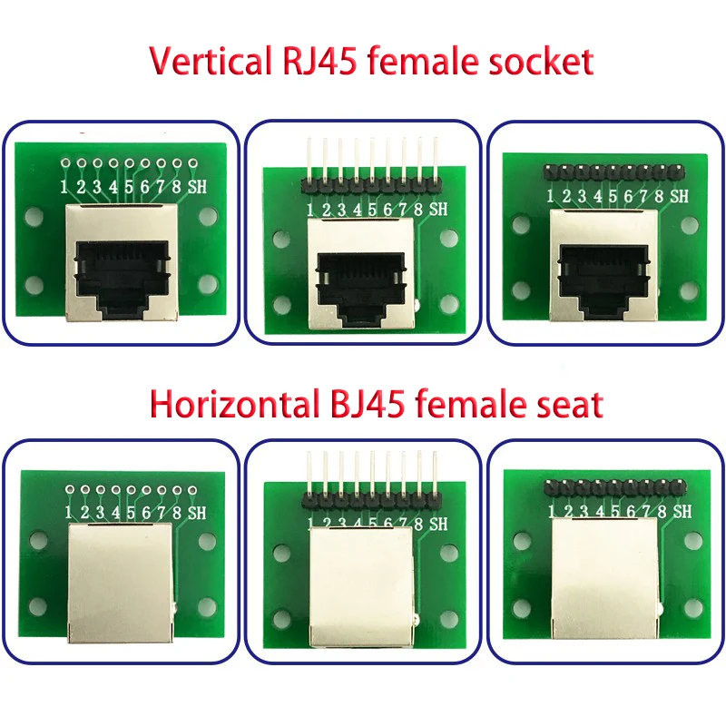 RJ45 Adapter Board To XH2.54 Modular Ethernet Connector Network Interface+patch Panel+pin Connector 8P Vertical And Horizontal