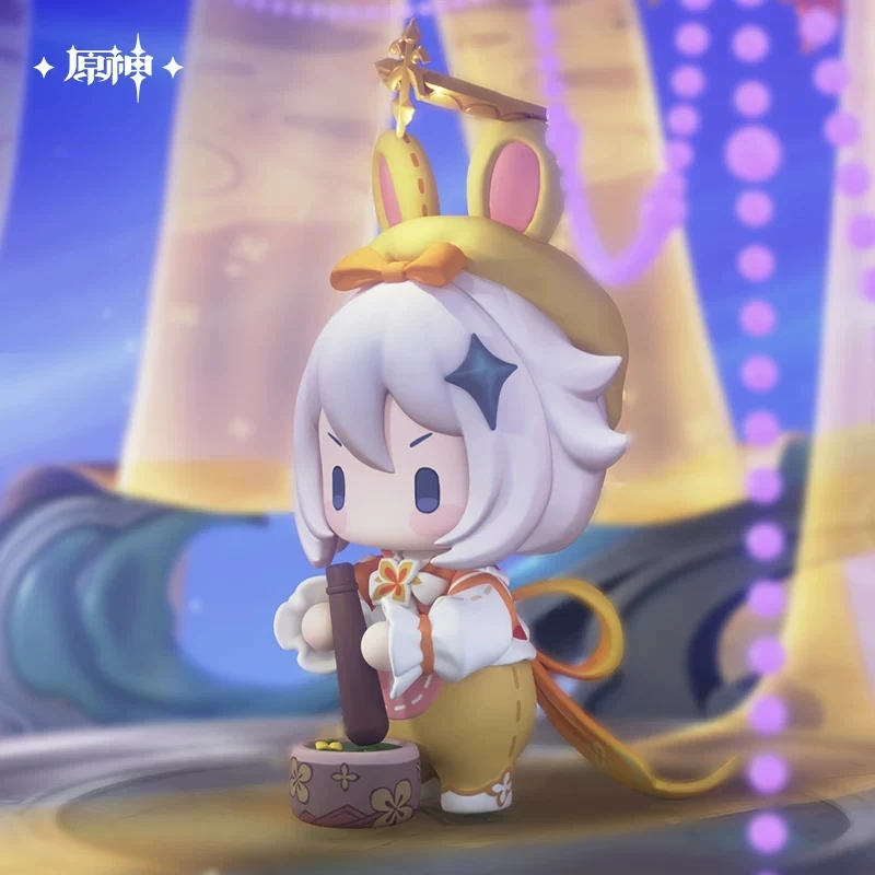 Official Genshin Impact Licensed Anime “Little Moon Rabbit” Paimon Character Merchandise: Figurines, Ornaments, and Gifts