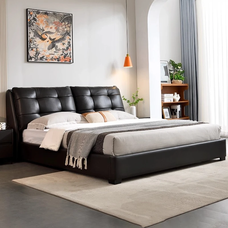 

super king cosy Two persons bed with headboard 220x200cm modern bedroom beds luxury 2 people bedframe furniture home