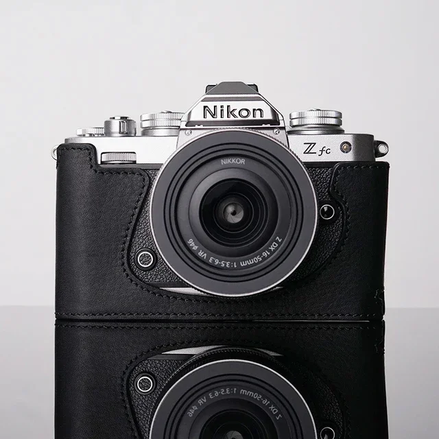 Genuine Real Cowhide Leather Half Case Nikon Zfc Leather Camera Case Nikon ZFC Protective Case Accessories