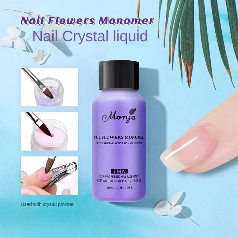 Nail Enhancement Crystal Solution, Líquido Fácil de Usar, Conveniente Ferramenta de Manicure, DIY Solução Inodora, 40ml, 1 a 5pcs