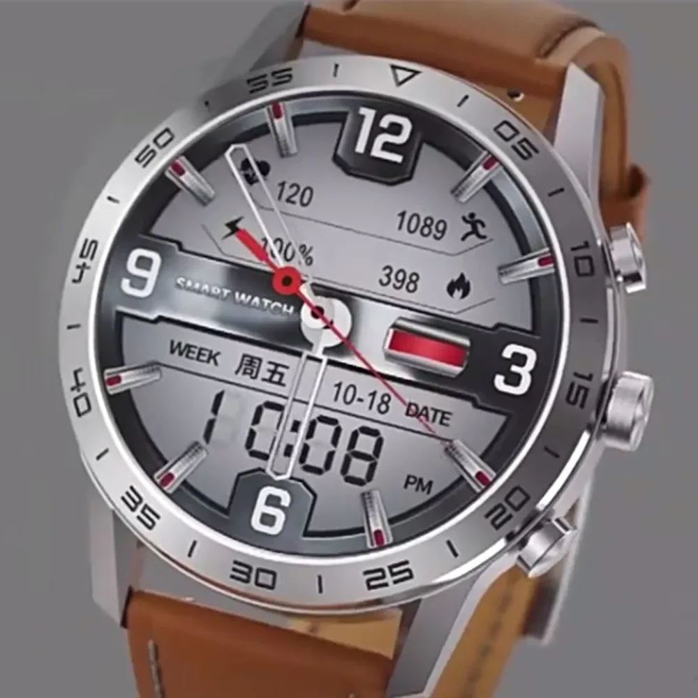 ساعة ذكية مقاومة للماء 1.39 بوصة HD شاشة بلوتوث مكالمة زر دوار شحن لاسلكي معصمه جهاز تعقب للياقة البدنية ساعة ذكية