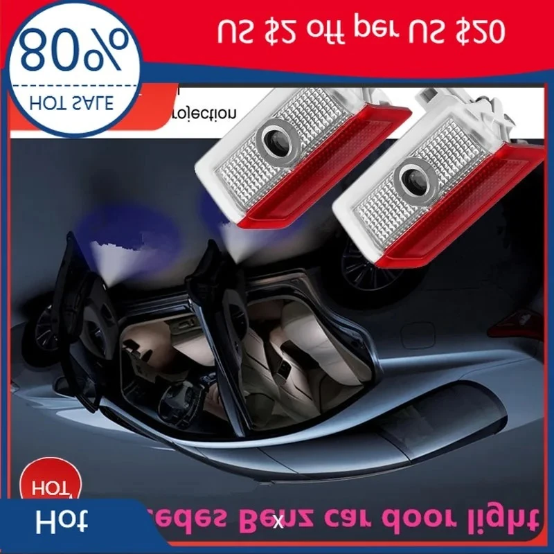 

2026 Для MERCEDES-BENZ 2026 Горячая автомобильная наклейка 2X светодиодный проектор двери автомобиля для Mercedes Benz E C A GLB E GLB GLC GLA GLE Class