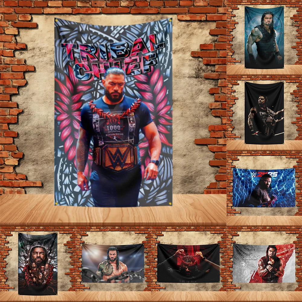 

90X150ft Roman Reigns Boxing Party Flag Polyester Printed Flag Banner Tapestry for Garden Garage Decoration Concert Flag