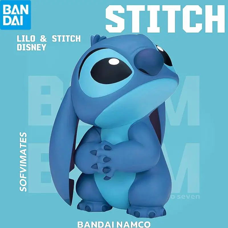 

Genuine BANDAI NAMCO Disney Lilo & Stitch SOFVIMATES Stitch PVC Figure in stock Collector Figurine Toys Desktop ornament Model