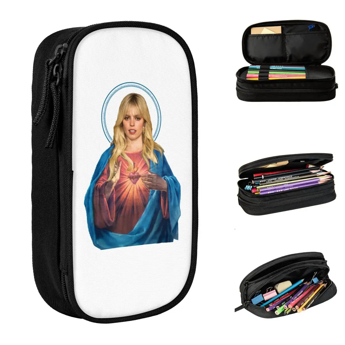 Renee Rapp Jesus Fan Art Accessories Pencil Case Large-capacity Kids School Supplies Pencil Bag Birthday Gift