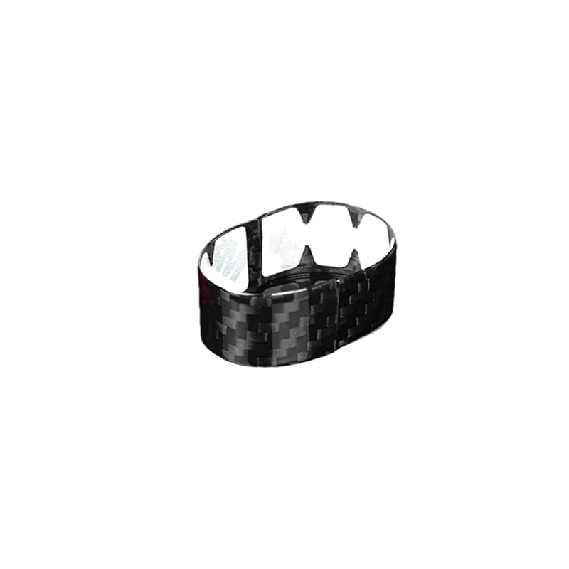 REAL HARD Carbon Fiber Black Steering Wheel Cover Trim Ring For Fiat 500 2020-2023
