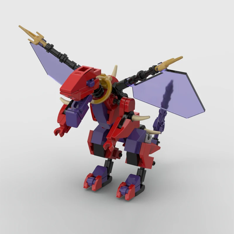 104 قطعة MOC Mini Thunderfang Ninjia اللبنات التعرف على الألوان ألعاب التنوير أفضل هدية عيد الميلاد والكريسماس