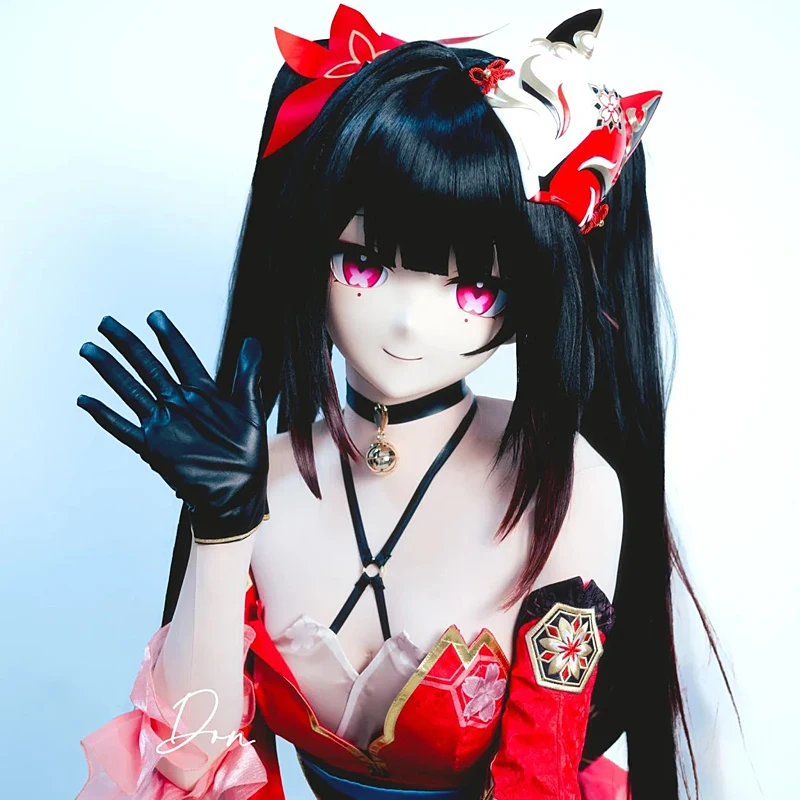 

(MEO0166) Customize Handmade Full Head Lockable Crossdress Male to Female Japanese Cartoon Anime Game Character Kigurumi Mask