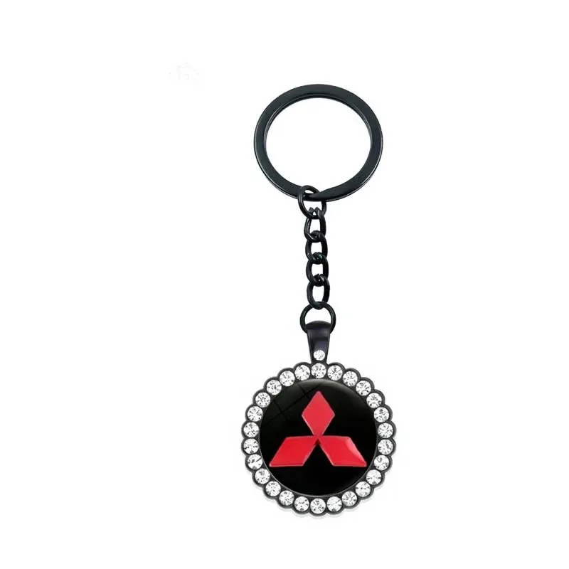 Metal Car Keyrings Man Woman Key Chain Pendant for Mitsubishi Mercedes Accessories