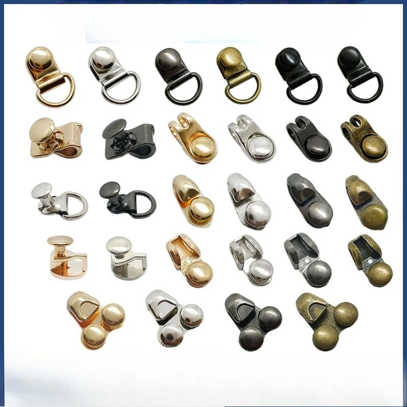 10/20 قطعة حذاء التمهيد الدانتيل السنانير حلقة حلقة مع المسامير حذاء التمهيد مشبك D حلقة العيينة المعدنية DIY بها بنفسك إصلاح الملحقات