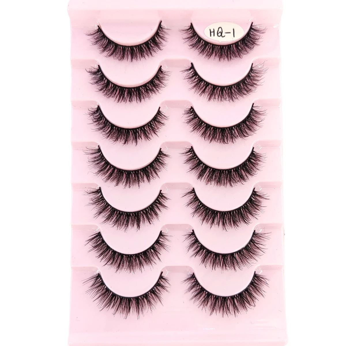 New 7/8/10 pairs artificial mink short natural messy comedy short false eyelashes Crisscross Wispy Fluffy eyelash extension eyel