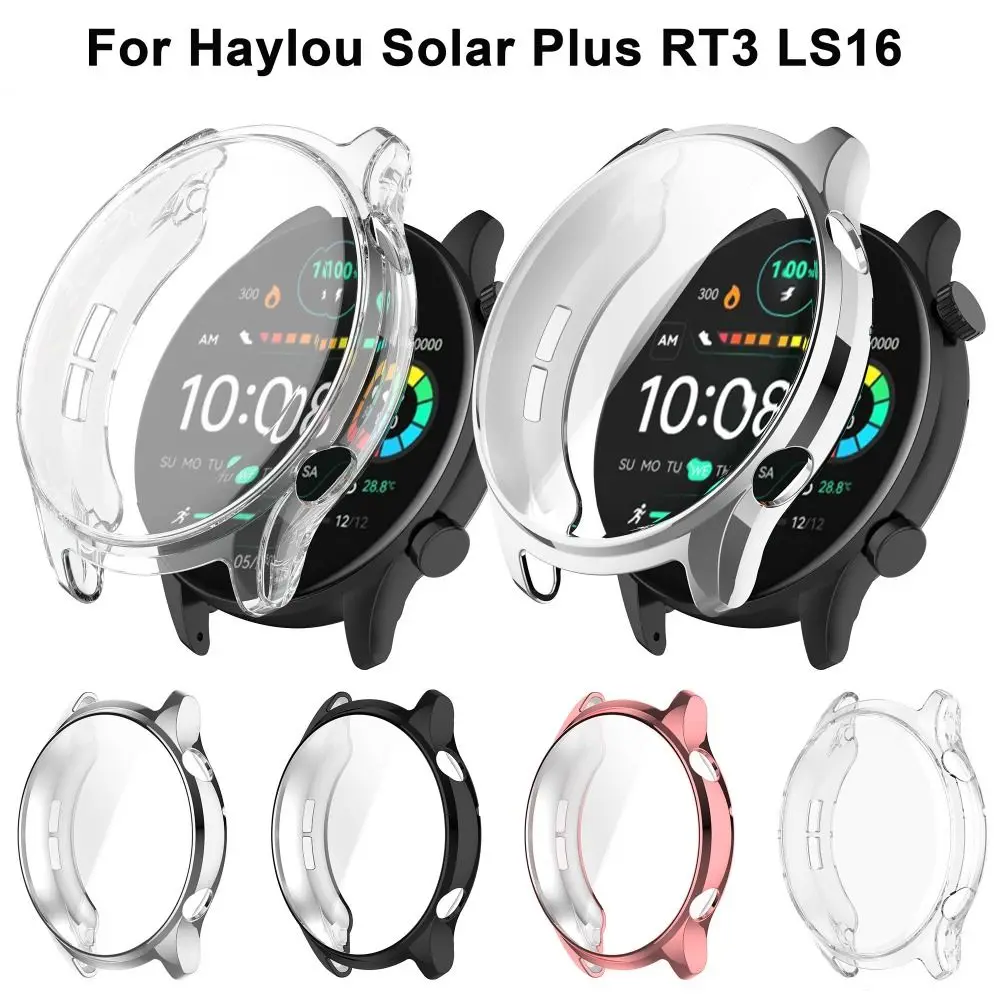 Shell Protective Case Soft Smart Watch TPU Screen Protector Accessories Full Coverage TPU Cover for Haylou Solar Plus RT3 LS16