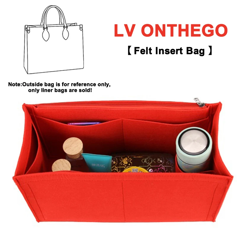 EverToner Felt Cloth Insert Bag Organizer Fits for ONTHEGO Tote Makeup Handbag Organizer Travel Inner Purse Cosmetic Bag