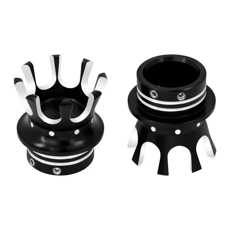 

Suitable for motorcycle modification accessories Harley CNC crown modification front axle cover decorative cover 2pcs