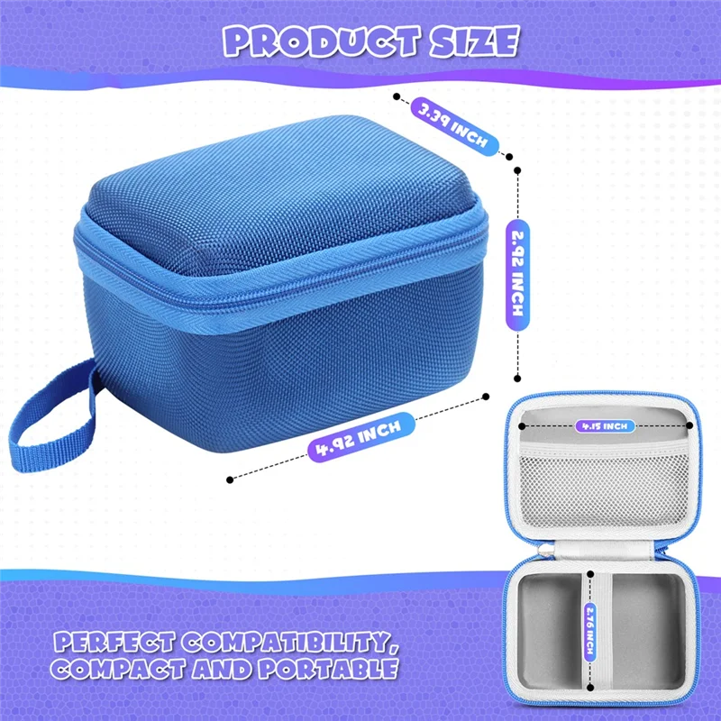 BAAY حقيبة حمل لـ Bitzee Digital Pet Protective Case المحمولة الظاهري الإلكترونية لعبة الحيوانات الأليفة وحدة التحكم حقيبة التخزين مع حزام