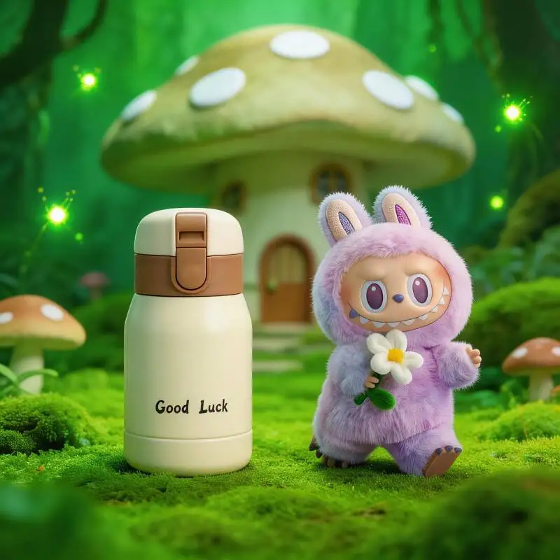 

POP MART THE MONSTERS Forward High Energy Series LABUBU Doll Cartoon Gift Thermos Cup Cute Vacuum Flask Lovely Style
