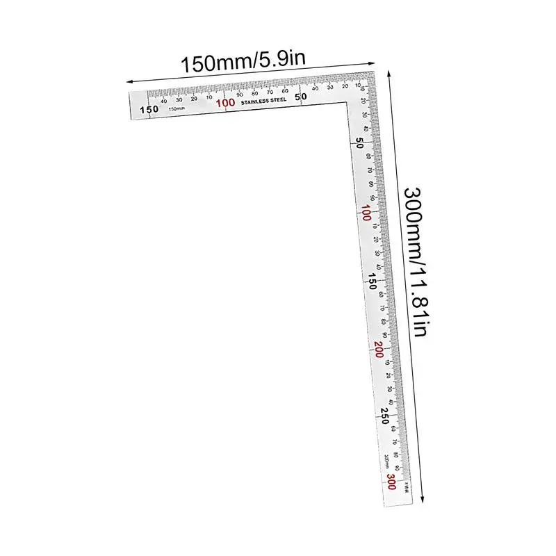 Square Framing Ruler Carpenter Multipurpose Square Ruler Anti-Rust Right Angle Ruler For Stair Layouts Portable Framing Square