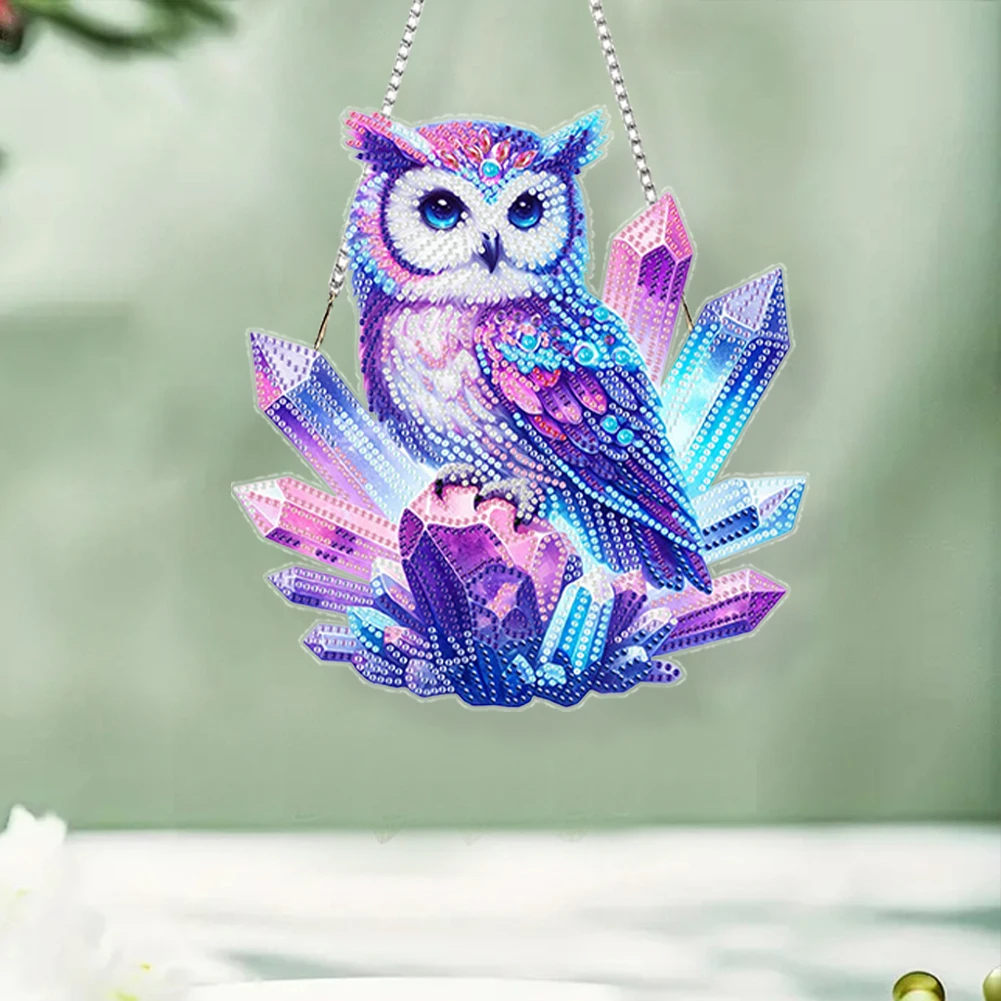 

Acrylic 2D Flat DIY Special Shape Rhinestone Diamond Art Window Pendants Diamond Painting Set Window Hanging Art for Home Decor