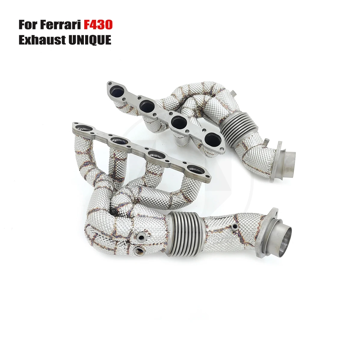 UNIQUE manifold downpipe For 2005-2008 Ferrari F430 4.3L Equal Length SS304 exhaust manifold With insulator