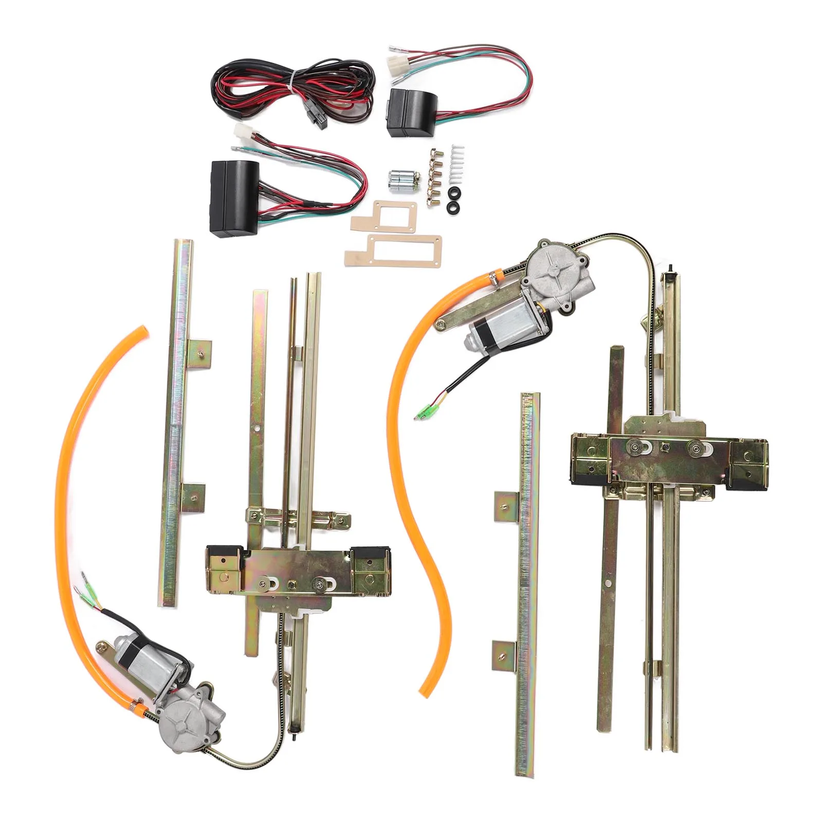 Electric Power Window Conversion Kit With Switch Wire Enhanced Comfort Replacement for Street Hot Rat Rod 2-Door