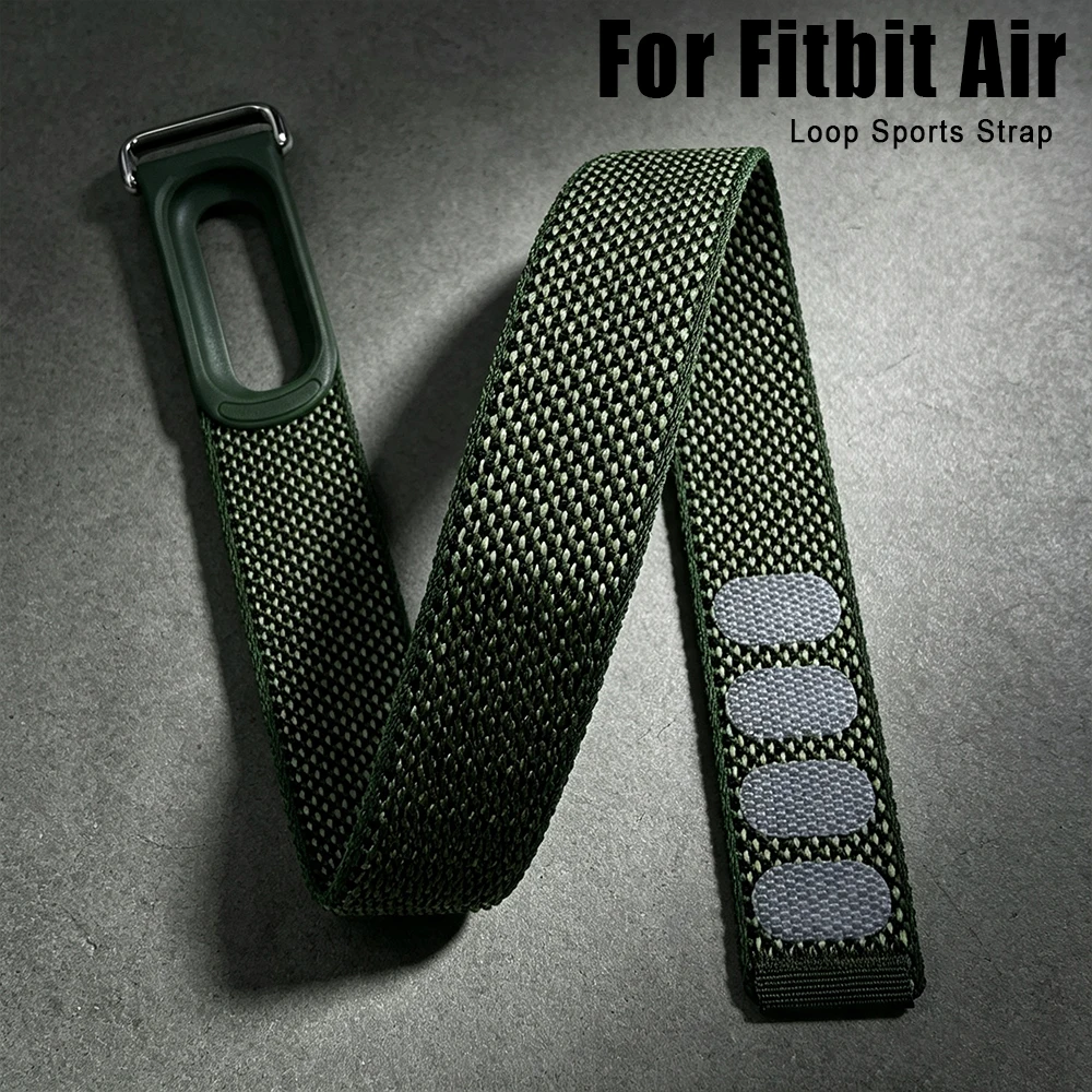 Image of Sportliches Nylon-Armband mit geflochtener Schlaufe für Google Fitbit Air, Ersatzarmband, atmungsaktives Armband für Fitbit Air