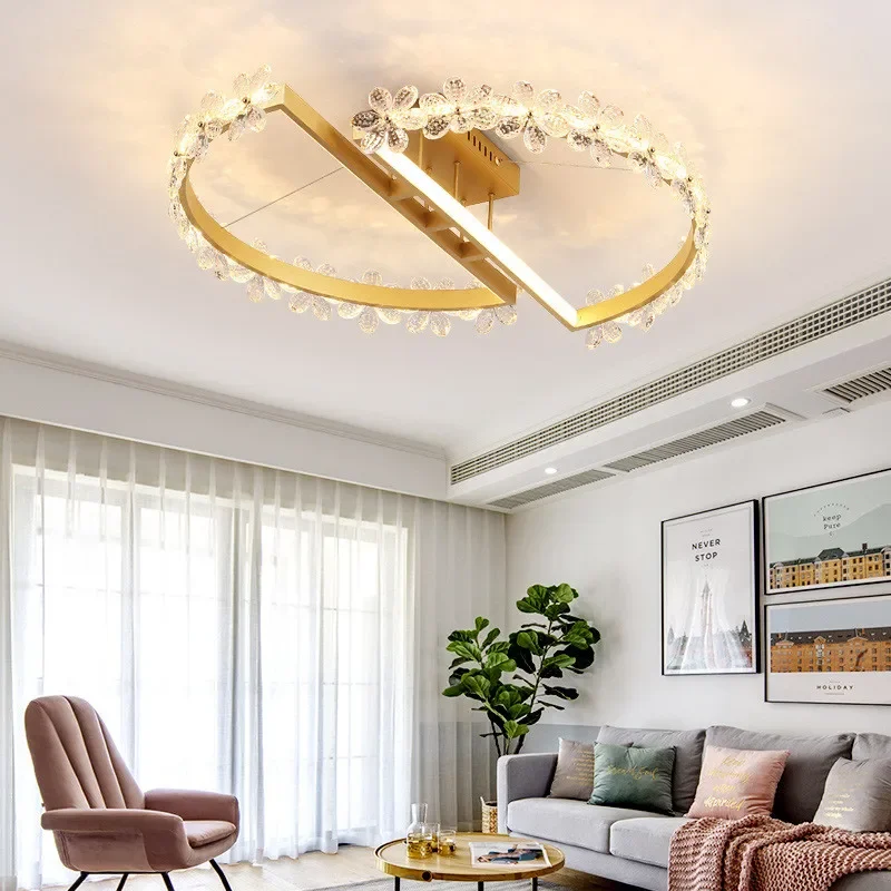 Nordic Children Room Crystal Lamps Light Luxury Art Simple Modern Atmosphere Creative Livingroom Bedroom Decoration Ceiling Lamp