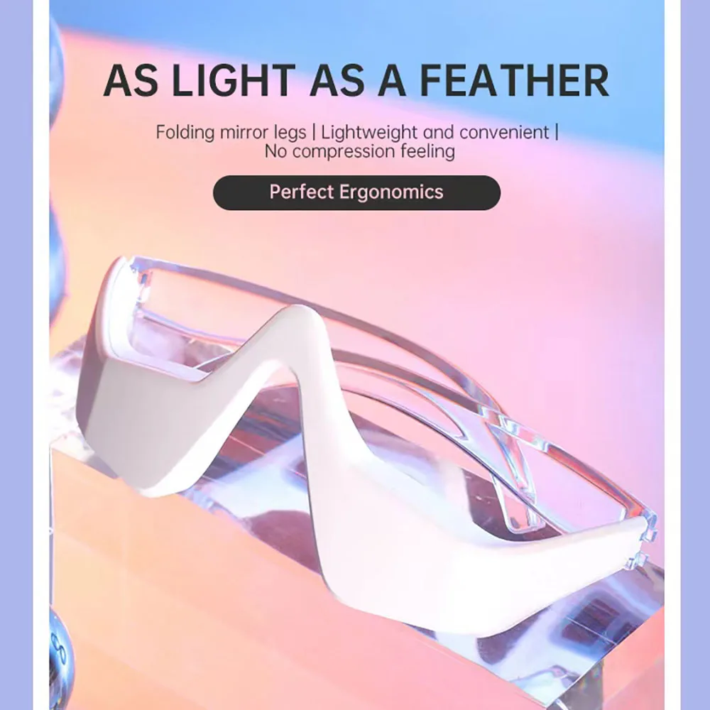 EMS Eye Relax Micro-Current Red Light Therapy Relieve Eye Fatigue Dark Circles Remover Anti-Aging Electric Care Massager Glasses