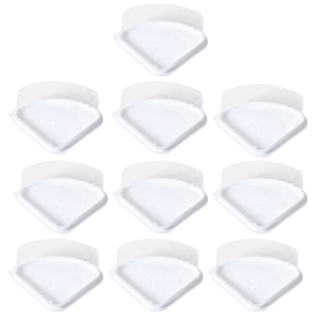 

50pcs Cake Box Premium Packaging Container Dessert Fan-shape Wrapping Banquet Party Use Take Away Carrier Reliable Simple