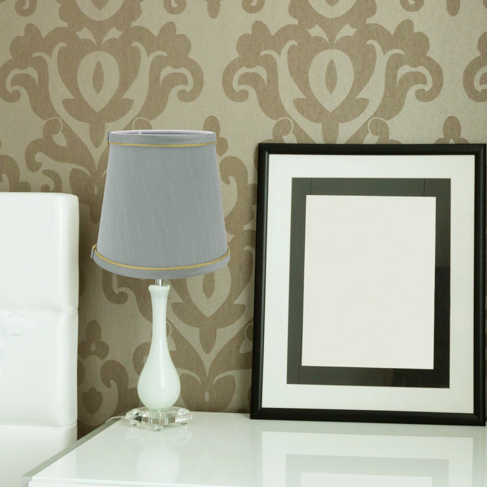 

1Pc Unique Fabric Lamp Shade Dust Protection Lightweight Cover Stylish Design for Ceiling Lighting