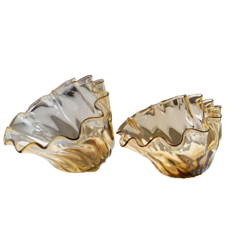 

Nordic home simple light luxury glazed fruit plate, model room hotel decoration special-shaped household