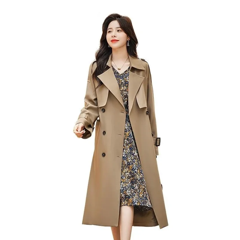 Veste ample doublée pour femme, Trench-Coat de Styles mi-longs, coupe-vent à la mode coréenne pour dames, automne