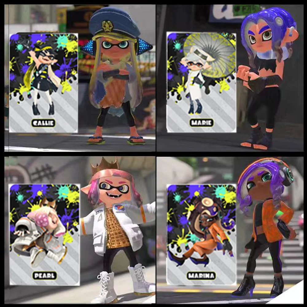 Nowa karta Splatoons 3 Pearl Marina Callie Marie karta Splatoons ns przełącznik NFC karta rfid Splatoons 1-3 Linkage