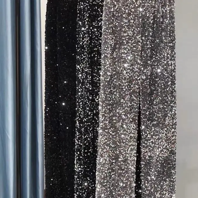 Spodnie damskie czarne cekinowe spodnie streetwearowe damskie spodnie z szerokimi nogawkami spodnie baggy moda koreańska Harajuku jesień