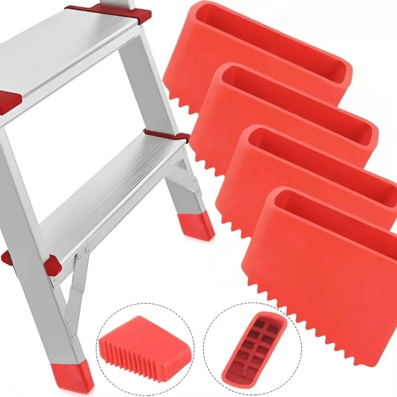 2/4Pcs Telescoping Ladder Covers Pads Non Step Extension Replacement Clamps Caps Mat Protector Parts Ladder Feet Pads